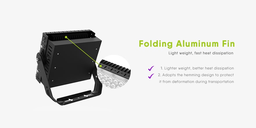 slim pro LED Flood Lights Folding aluminum fin