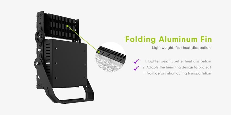 Folding aluminum fin design