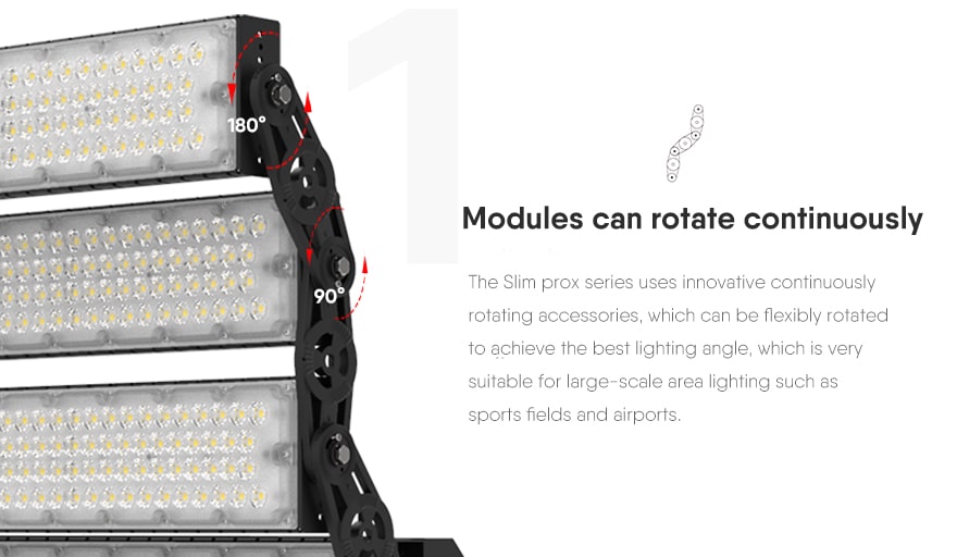 1000W Slim ProX led high pole light Modules can rotate continuously