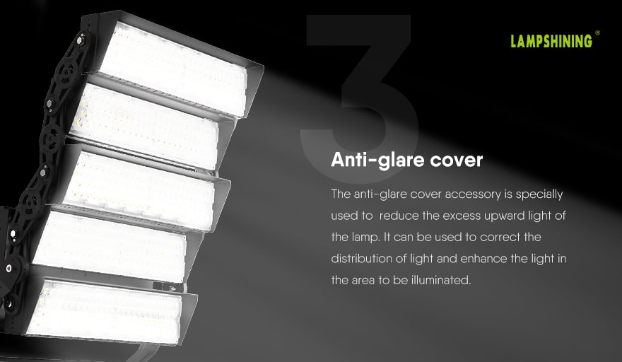 1000W Slim ProX led high pole light Anti-glare cover accessory