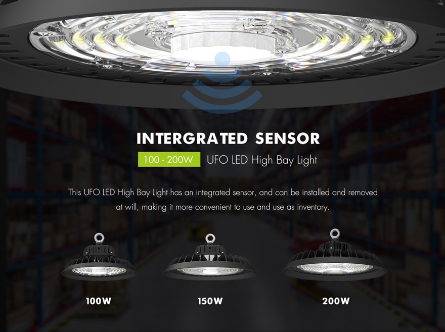 Intergrated Sensor 100W UFO LED High Bay Light
