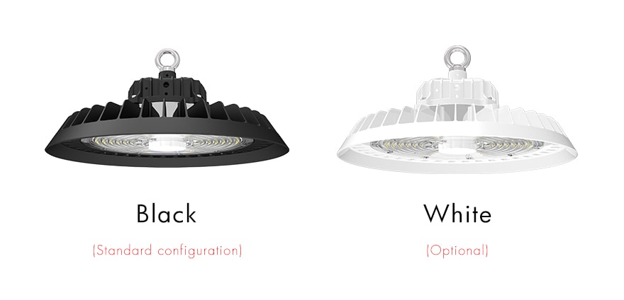 intergrated sensor UFO LED High Bay Light optional black and white
