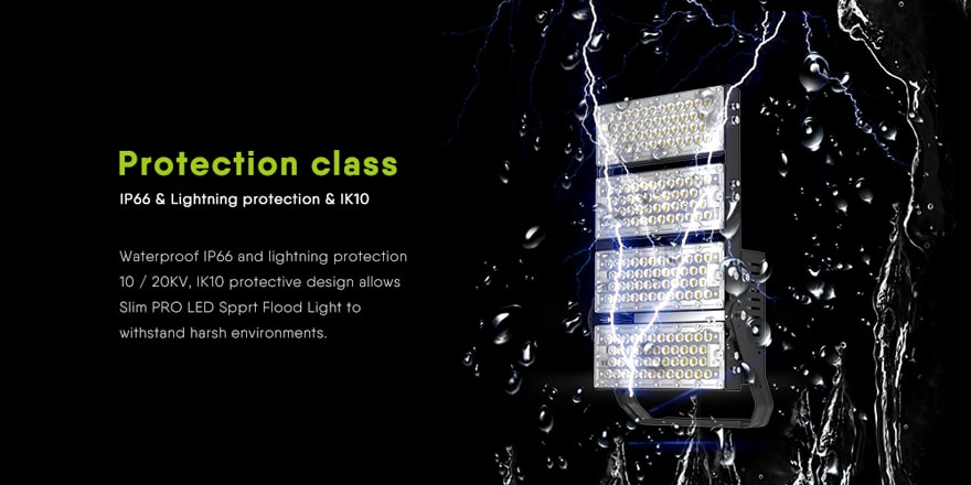 400W Slim Pro LED Flood Light ip66 ik10 protection class