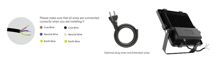 Optional plug wires and Extended wires