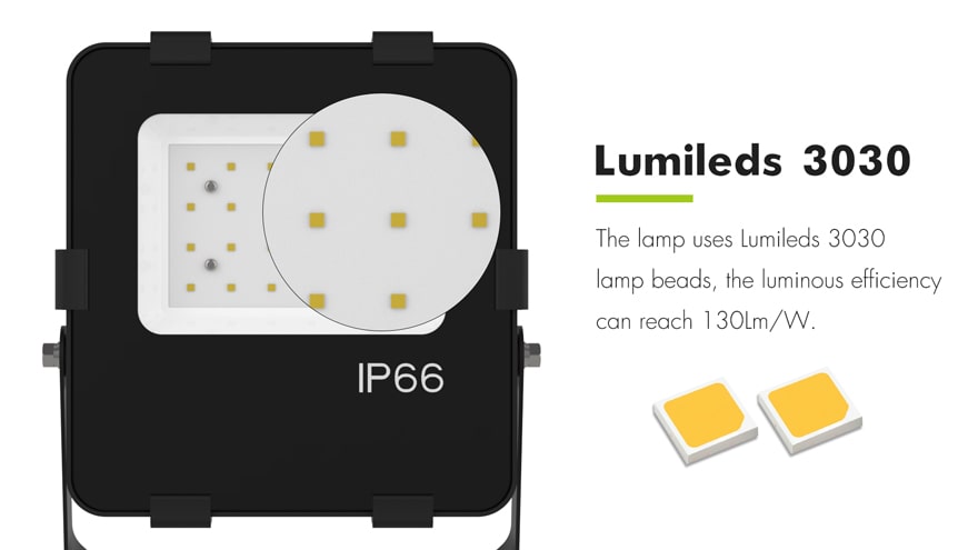 30W Slim EKO LED Flood Light uses lumileds 3030 lamp beads