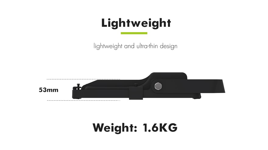Ultra-thin and lightweight floodlight