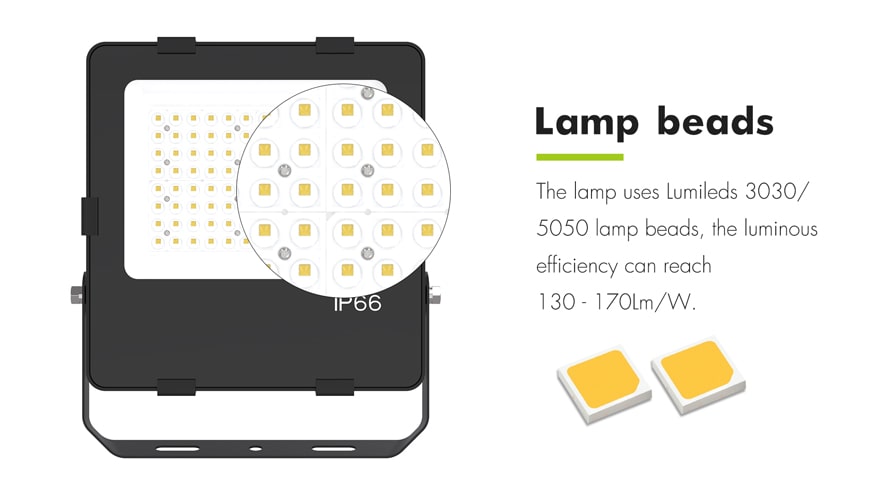 slim eko 150w LED Flood Light uses lumileds 3030/ 5050