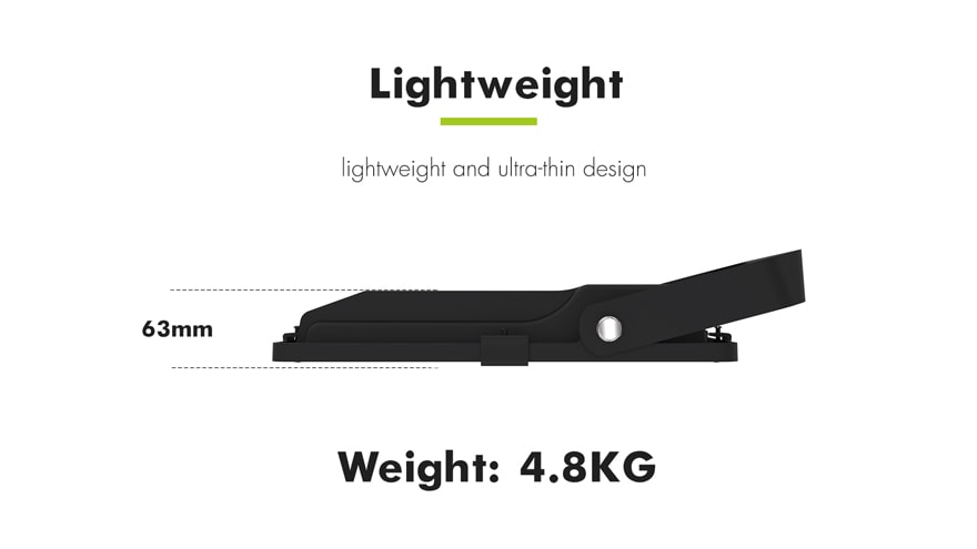 Ultra-thin and lightweight design slim eko 200w led flood light