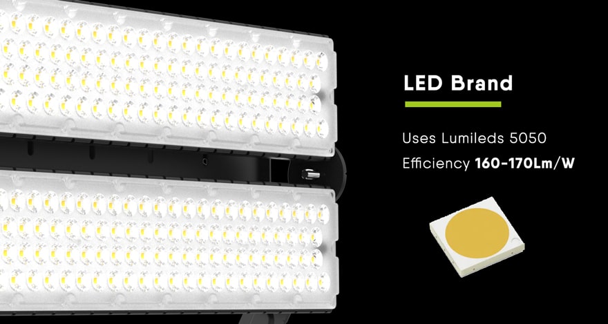 slim pro 480W LED Flood Light uses lumileds 5050