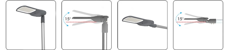 pluto series 180w led street light horizontally or vertically mounting