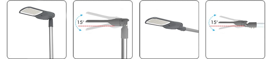 pluto series 200w led street light horizontally or vertically mounting