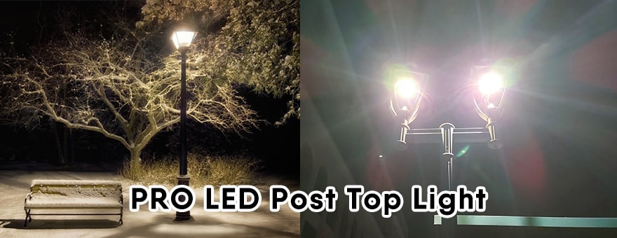 pro led post top light