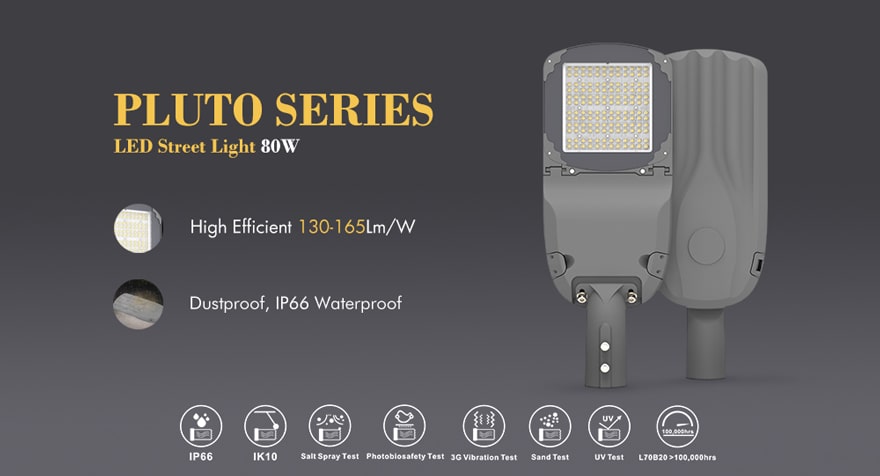 pluto 80w led roadway lighting fixtures
