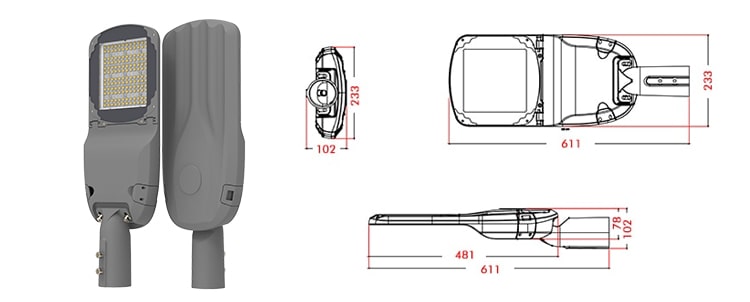 100w pluto led street light