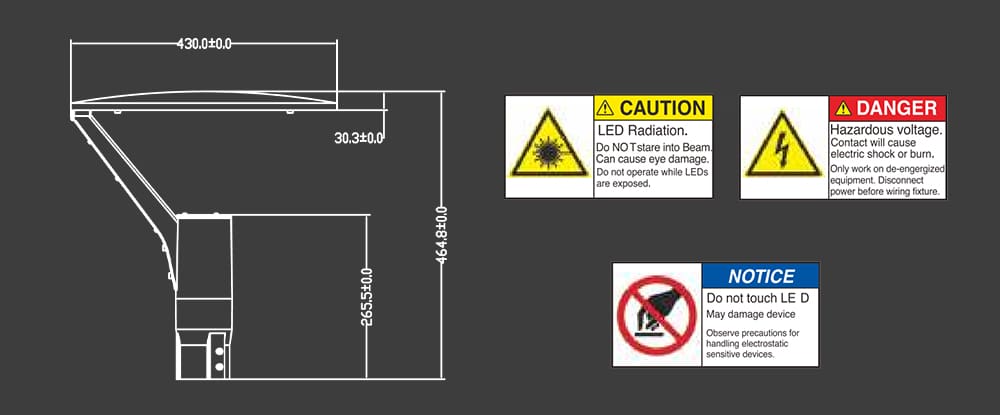 skyline led post top light size