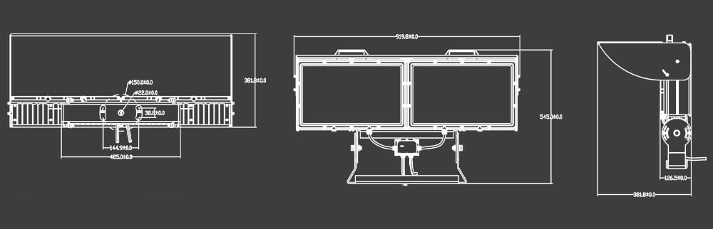 1000w alpha led stadium light size