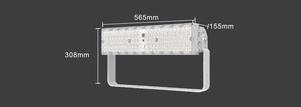 slim plus 200w led flood light size