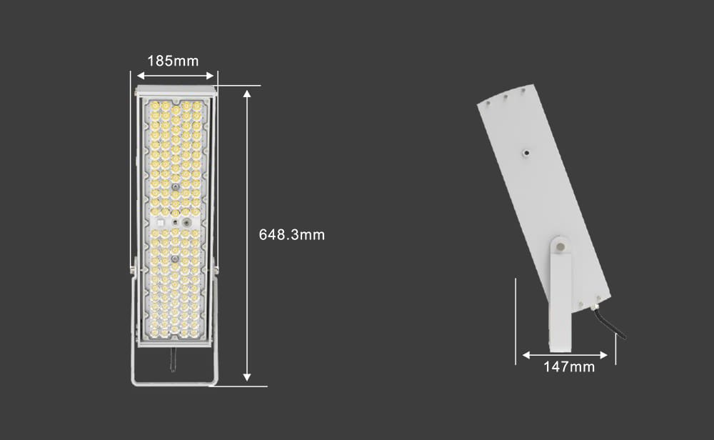 200W 240W 300W LED Flood Lights size