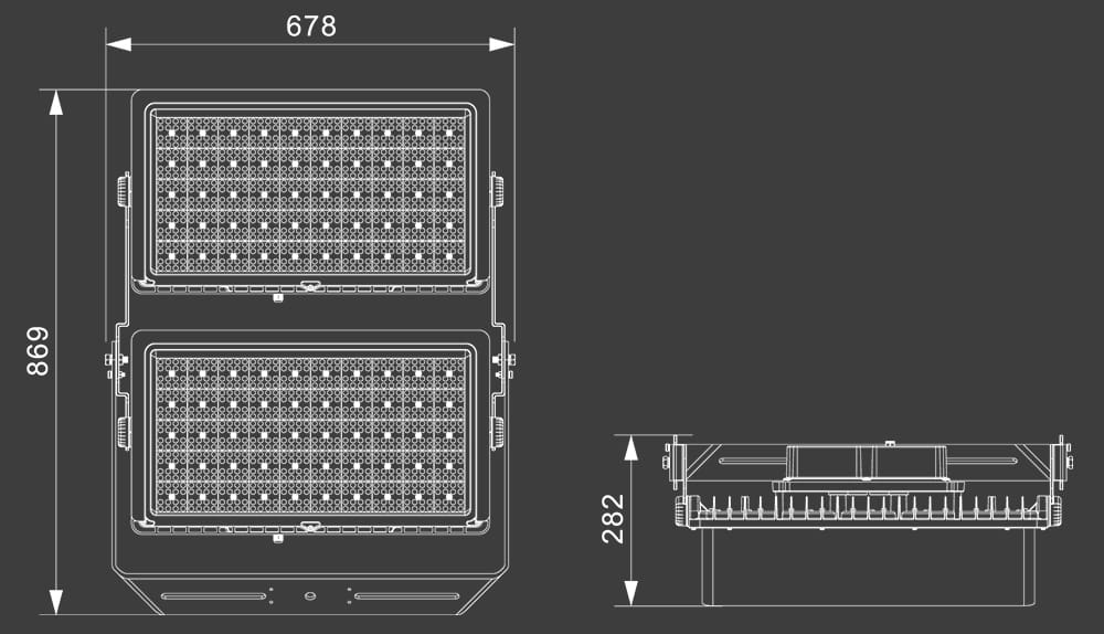 1200W ultra LED Module High Mast Light size