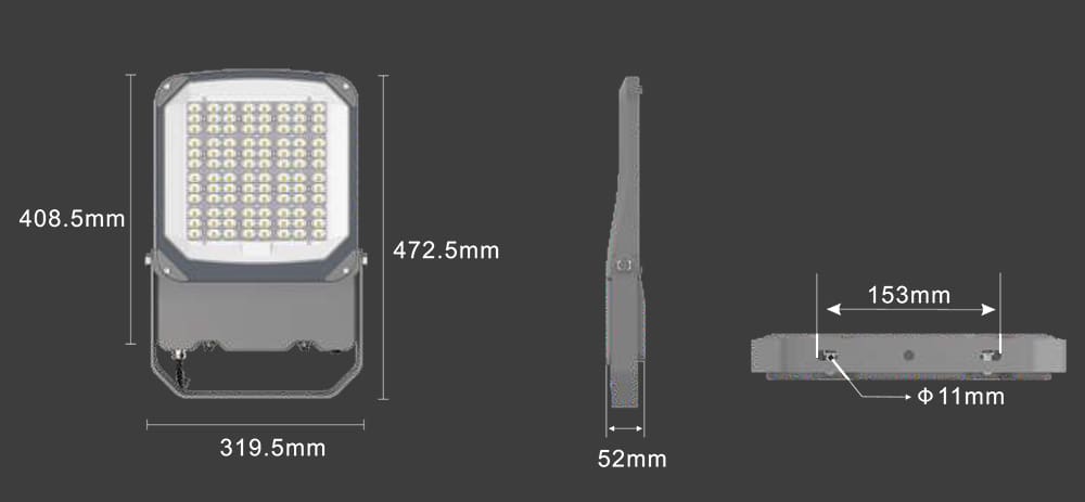 NEMO EKO 150W LED Flood Light 16500lm，Aluminium Efficeient 165Lm/W，100-277V Work Security Garden Lawn floodlight