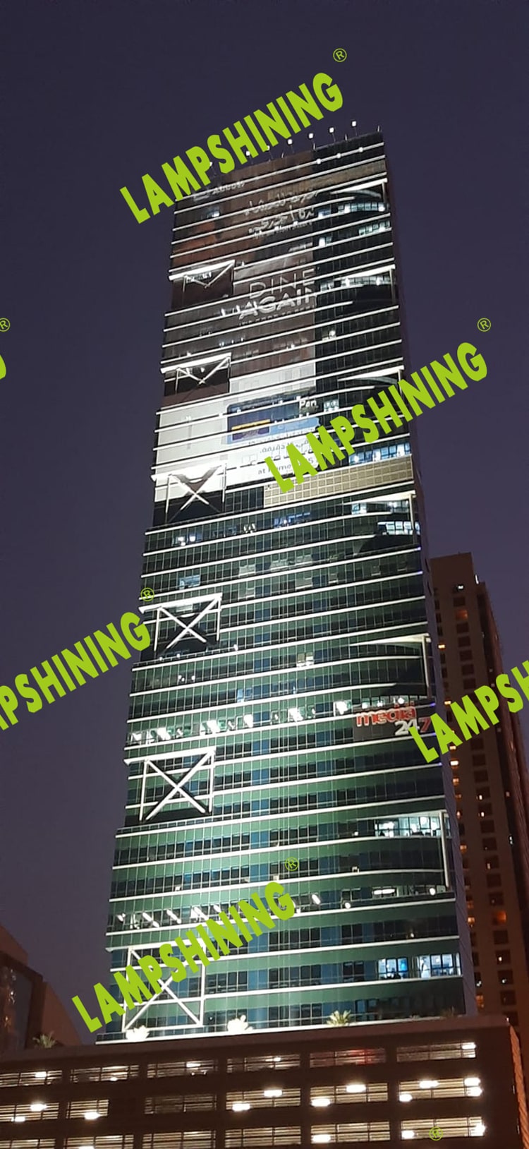 1440W LED Flood Light for 47th Floor Building