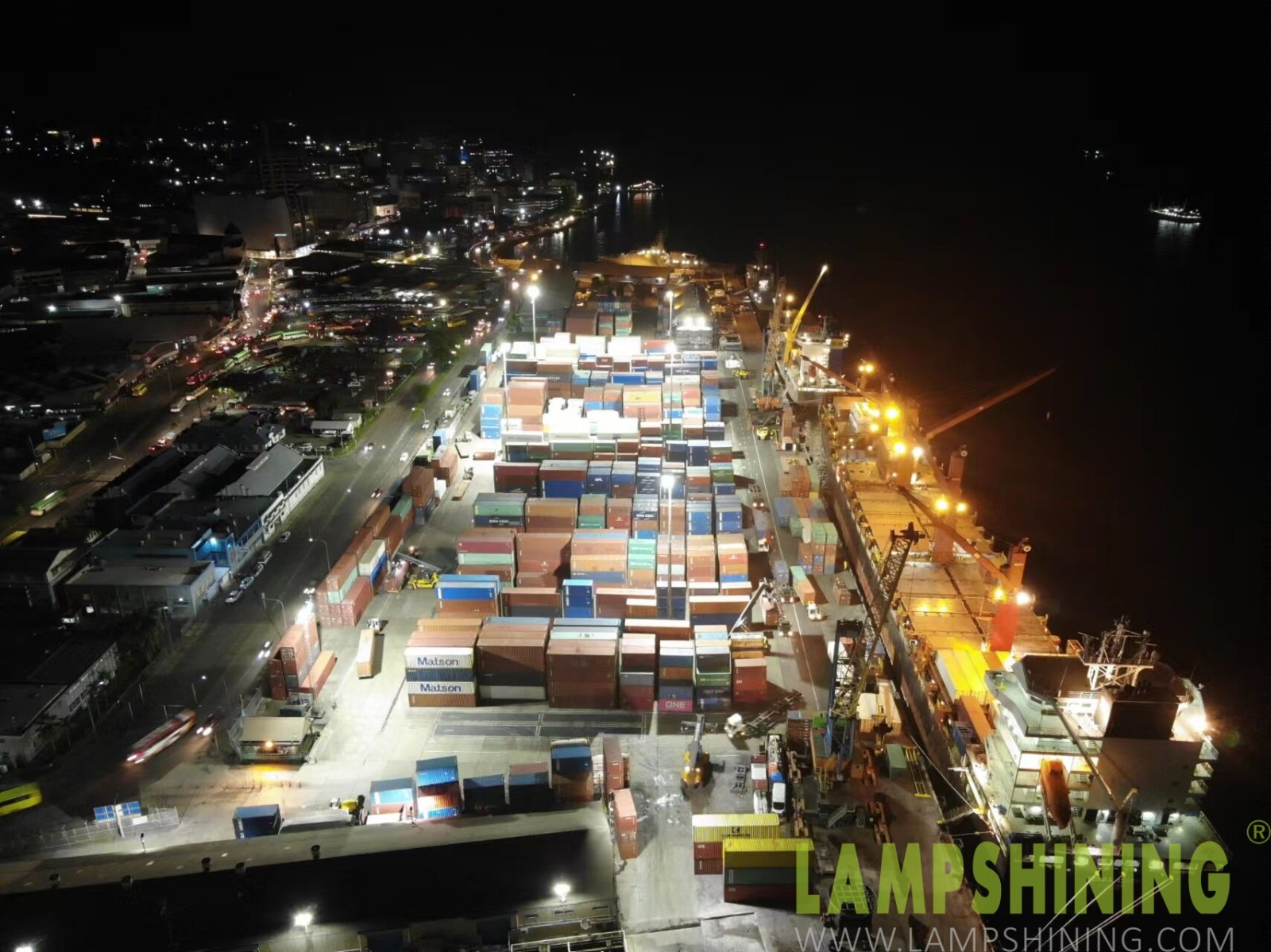 Fiji Port Terminal Lighting Projects -Dragonfly LED high mast Light 1200W