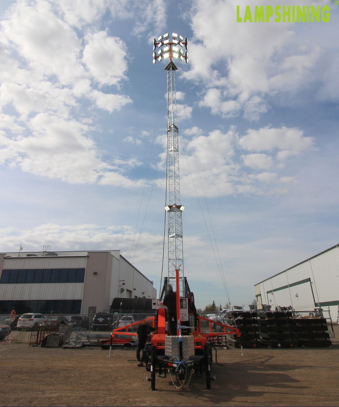 Canada Mobile Light Tower Project | Ultra 300W Tower LED Lights Canada Mobile Light Tower Project | Ultra 300W Tower LED Lights