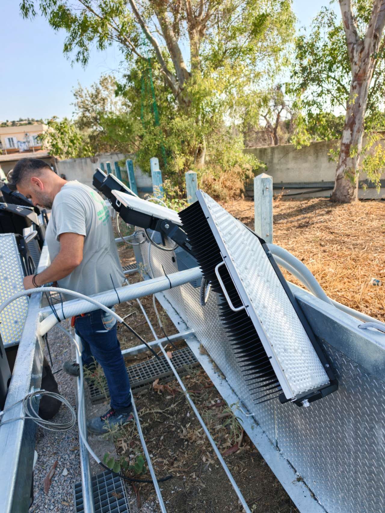 Greece Football Stadium Lighting Project – Ultra-S 1500W LED High Mast Lights Greece Football Stadium Lighting Project – Ultra-S 1500W LED High Mast Lights