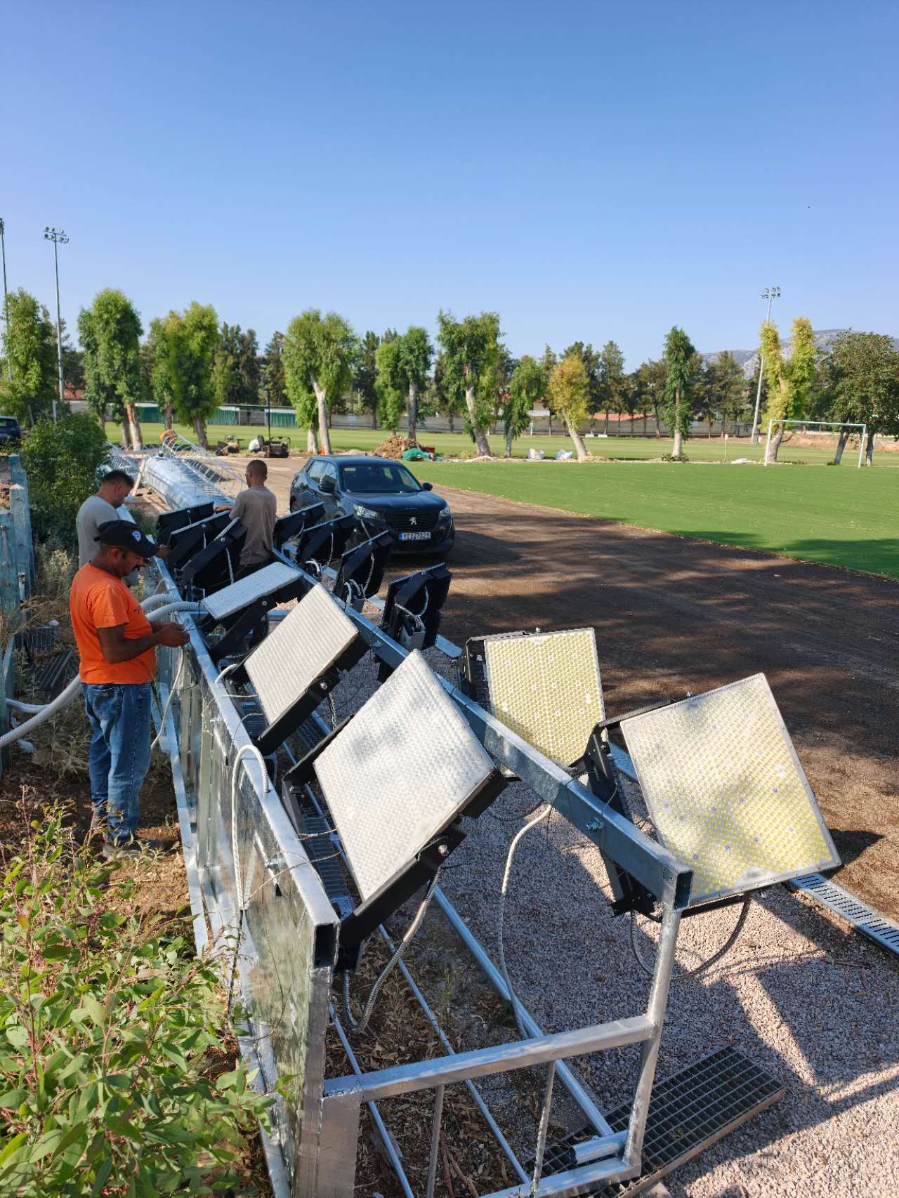 Greece Football Stadium Lighting Project – Ultra-S 1500W LED High Mast Lights Greece Football Stadium Lighting Project – Ultra-S 1500W LED High Mast Lights