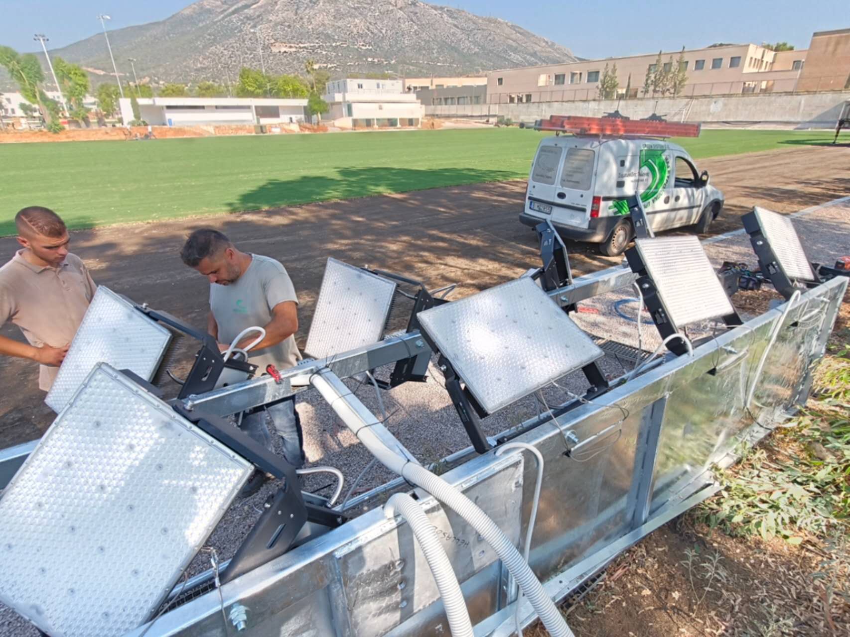 Greece Football Stadium Lighting Project – Ultra-S 1500W LED High Mast Lights Greece Football Stadium Lighting Project – Ultra-S 1500W LED High Mast Lights
