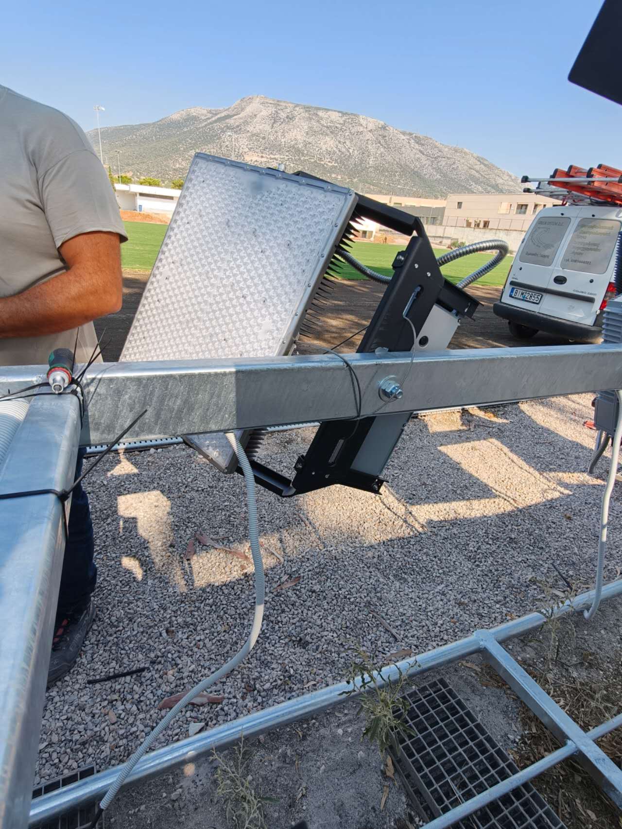 Greece Football Stadium Lighting Project – Ultra-S 1500W LED High Mast Lights Greece Football Stadium Lighting Project – Ultra-S 1500W LED High Mast Lights