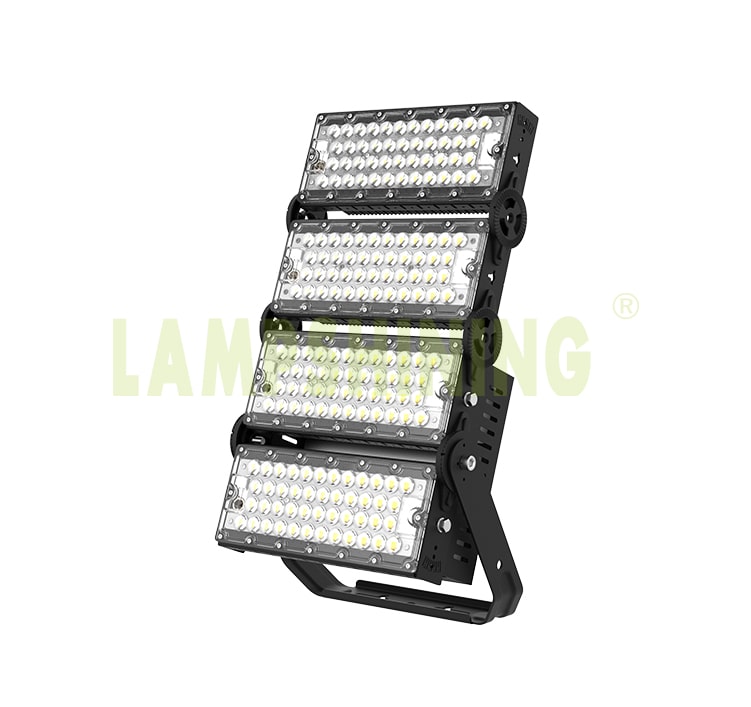 400W 480W Light Tower Light Fixtures - 100-277V 10kg Dimmable Aluminum Fin Bracket Module Flood Light