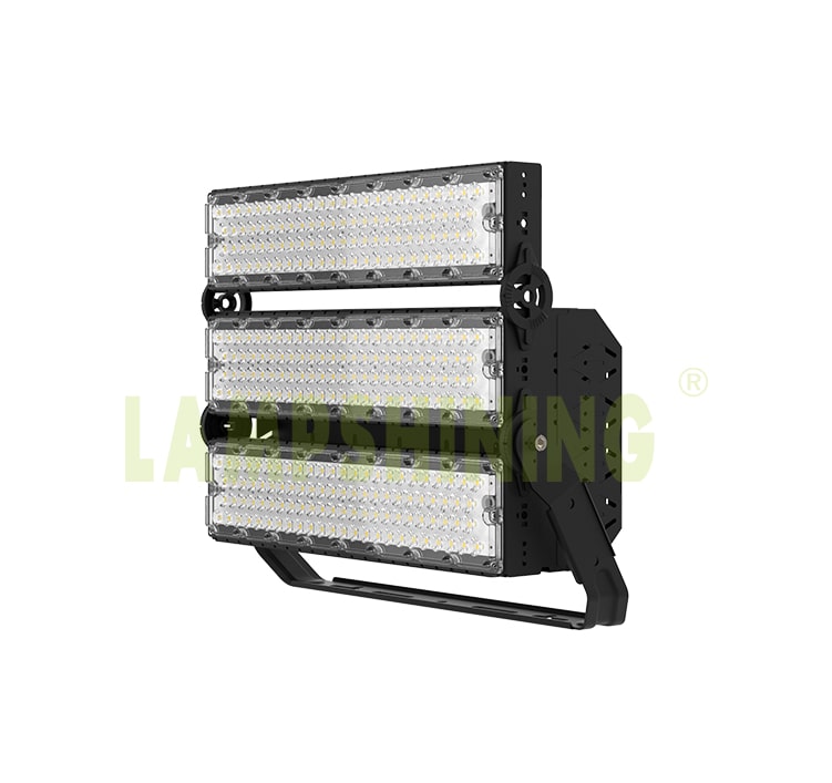 600W 720W LED Stadium Light, Black, White Dimmable Folding Aluminum Fin Tennis court, baseball field Light