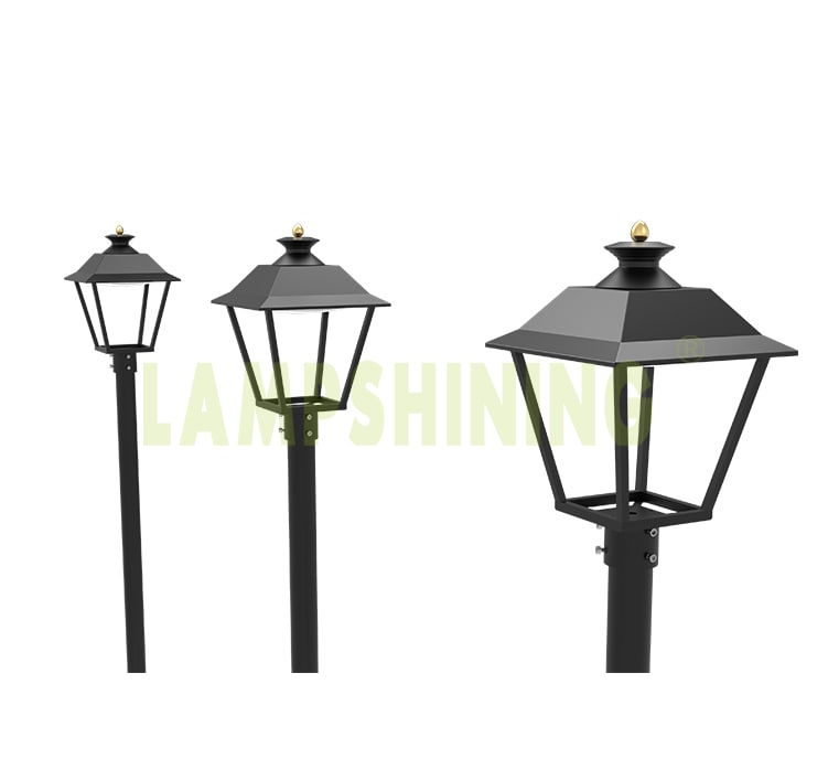 LED Post Top Pole Lights, DLC 60W 7800Lm 3000K Outdoor Urbanscape Decorative Area Top Light Fixtures