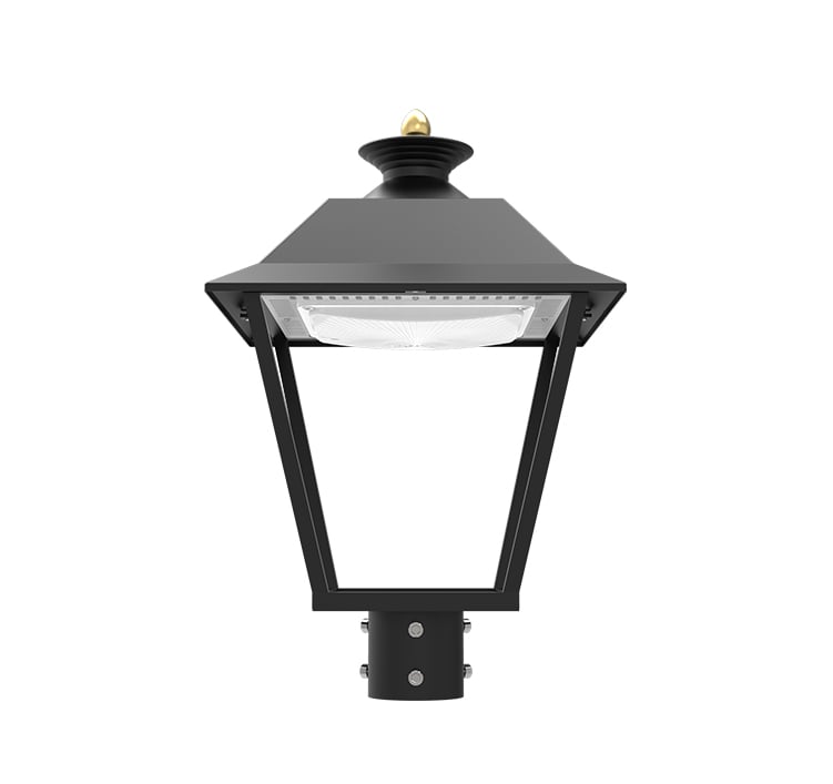 20W 2800lm LED 120 Degree Post top Luminaire - 4m Pole Outdoor Light is equivalent to 60W MH lamp