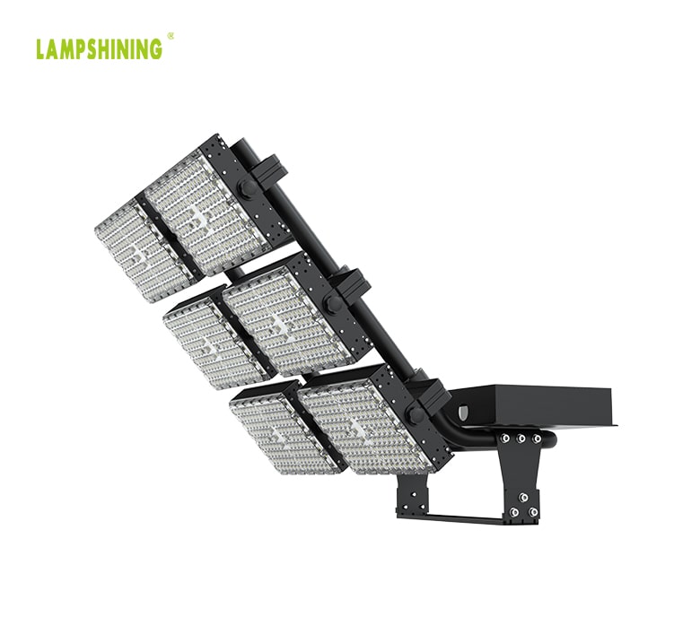 1800W LED Area Flood Light Fixtures - 100-277V 5000K 306,000lm Super Bright Outdoor 6 Modules Work Light