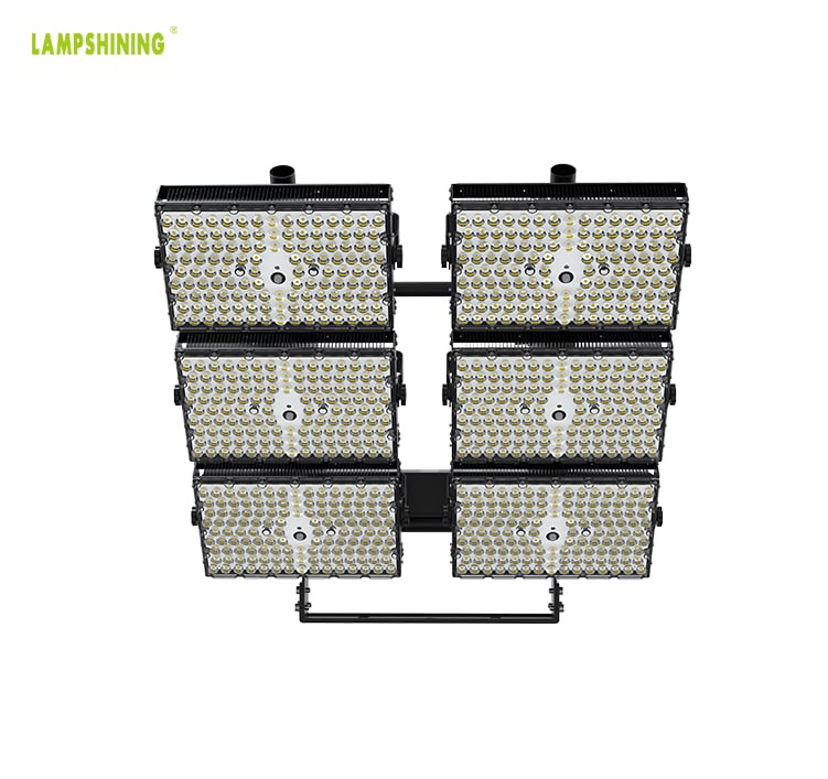 LED Stadium Light 1440W - Adjustable 6 Module Outdoor Waterproof Flood Light - 3000W Equivalent