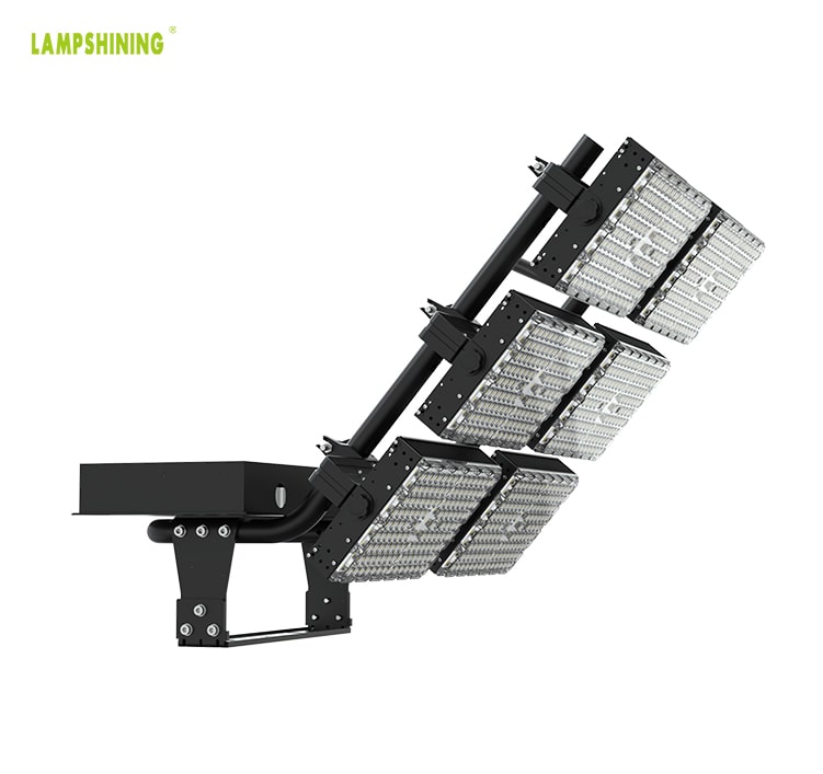 LED Stadium Light 1440W - Adjustable 6 Module Outdoor Waterproof Flood Light - 3000W Equivalent