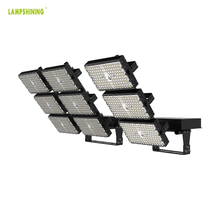 LED Stadium Light 1440W - Adjustable 6 Module Outdoor Waterproof Flood Light - 3000W Equivalent