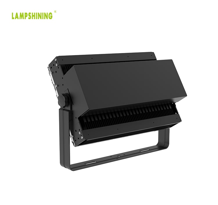 300W LED High Mast Flood Light - 20 40 60 degree Black Square High Efficiency Bracket Pole Flood light