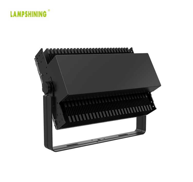 300W LED High Mast Flood Light - 20 40 60 degree Black Square High Efficiency Bracket Pole Flood light