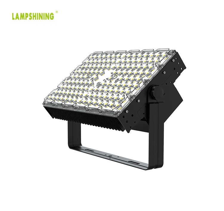 300W LED High Mast Flood Light - 20 40 60 degree Black Square High Efficiency Bracket Pole Flood light