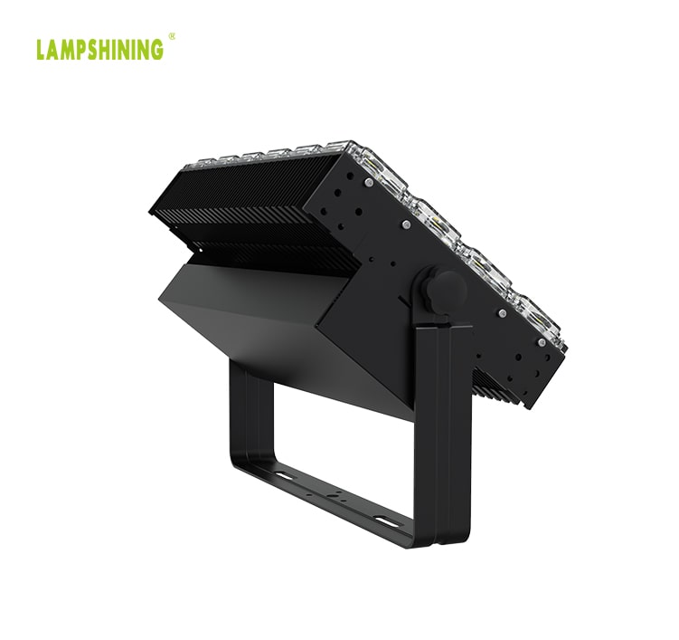 300W LED High Mast Flood Light - 20 40 60 degree Black Square High Efficiency Bracket Pole Flood light