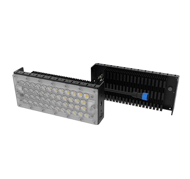 100W LED Fin Module Light, Waterproof Lumileds 5050 160Lm/W Area Light