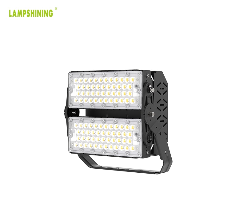 200W 35,000lm LED Flood Light - DLC TUV IP66 Black Bracket Rotatable 100-277V Uniformity Sport Light