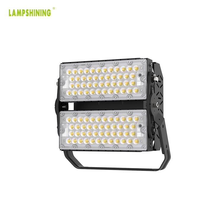 200W 35,000lm LED Flood Light - DLC TUV IP66 Black Bracket Rotatable 100-277V Uniformity Sport Light