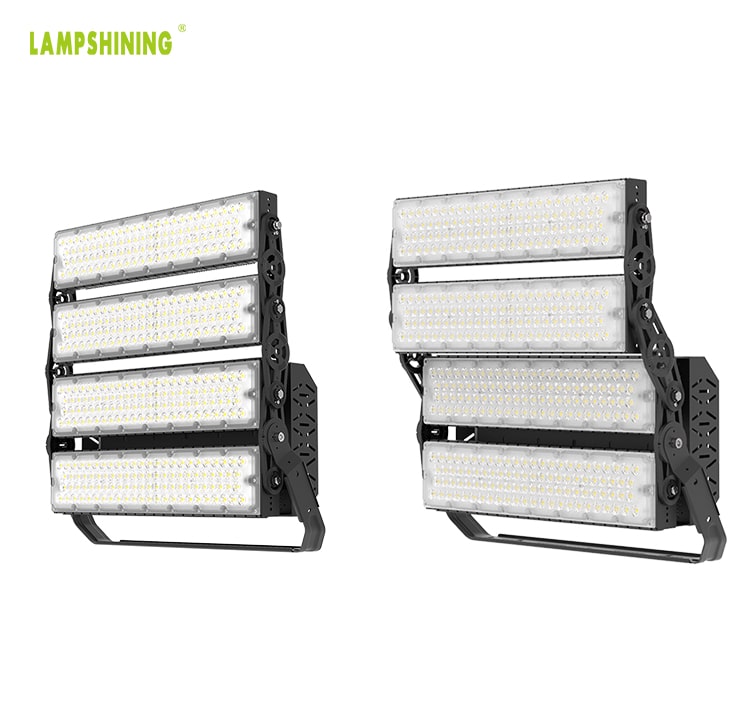 960W LED Sports Light Fixture - Yoke Mount Football, Squash, pickleball, Stadium Lighting