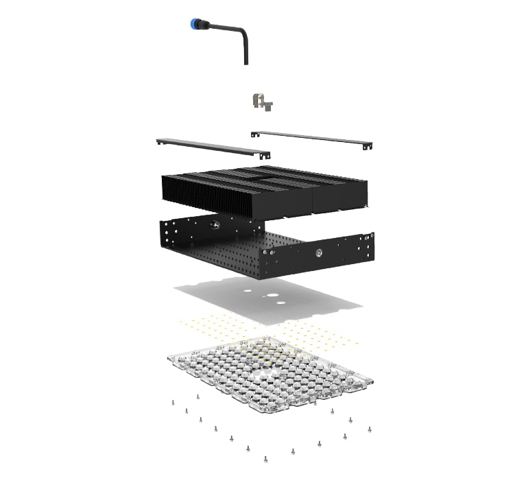 240W 300W Dragon MAX LED Light Module - Folding aluminum fin 46‐48VDC Orsam 5050 LED Module