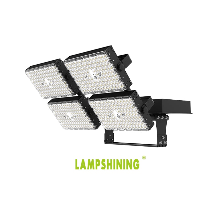 Achtervolging optioneel dialect 800W LED High Mast Light, 200Lm/W High uniformity Black Aluminum 4 Modules  Waterproof Light