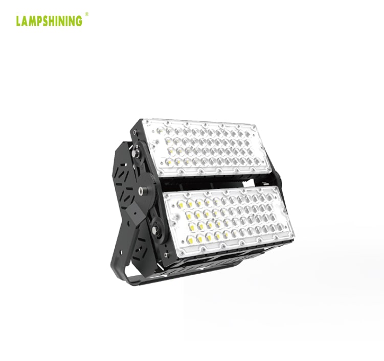 200W 35,000lm LED Flood Light - DLC TUV IP66 Black Bracket Rotatable 100-277V Uniformity Sport Light